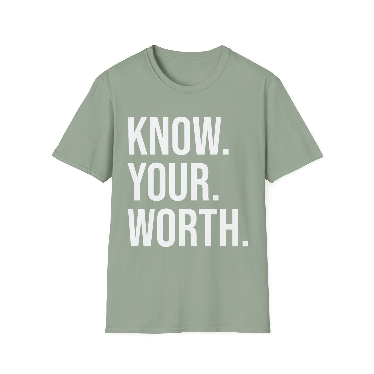 The CLASSIC Know Your Worth Tee! Perfect for Motivation, Self-Care, Gifts, Inspirational Apparel, Everyday Wear