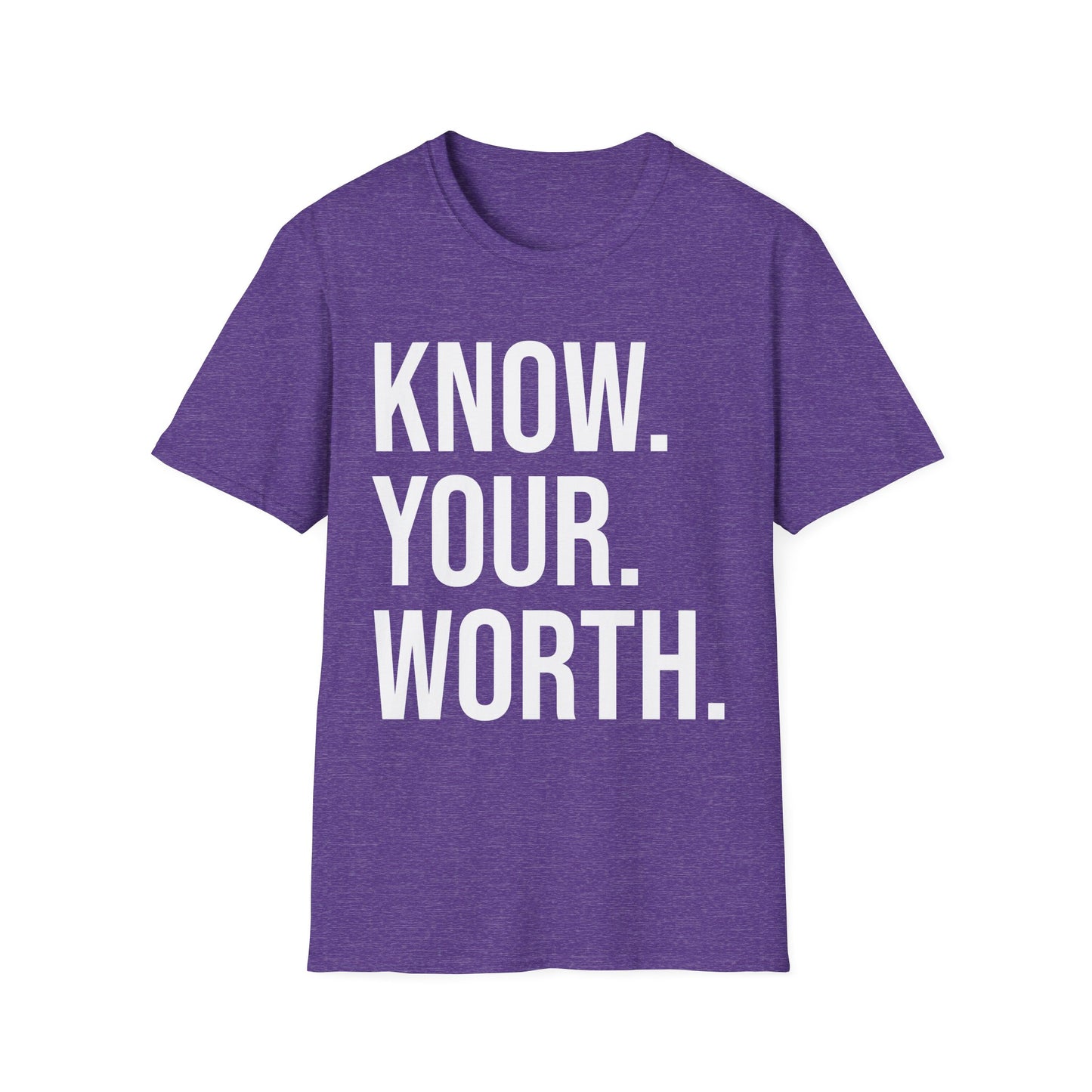 The CLASSIC Know Your Worth Tee! Perfect for Motivation, Self-Care, Gifts, Inspirational Apparel, Everyday Wear