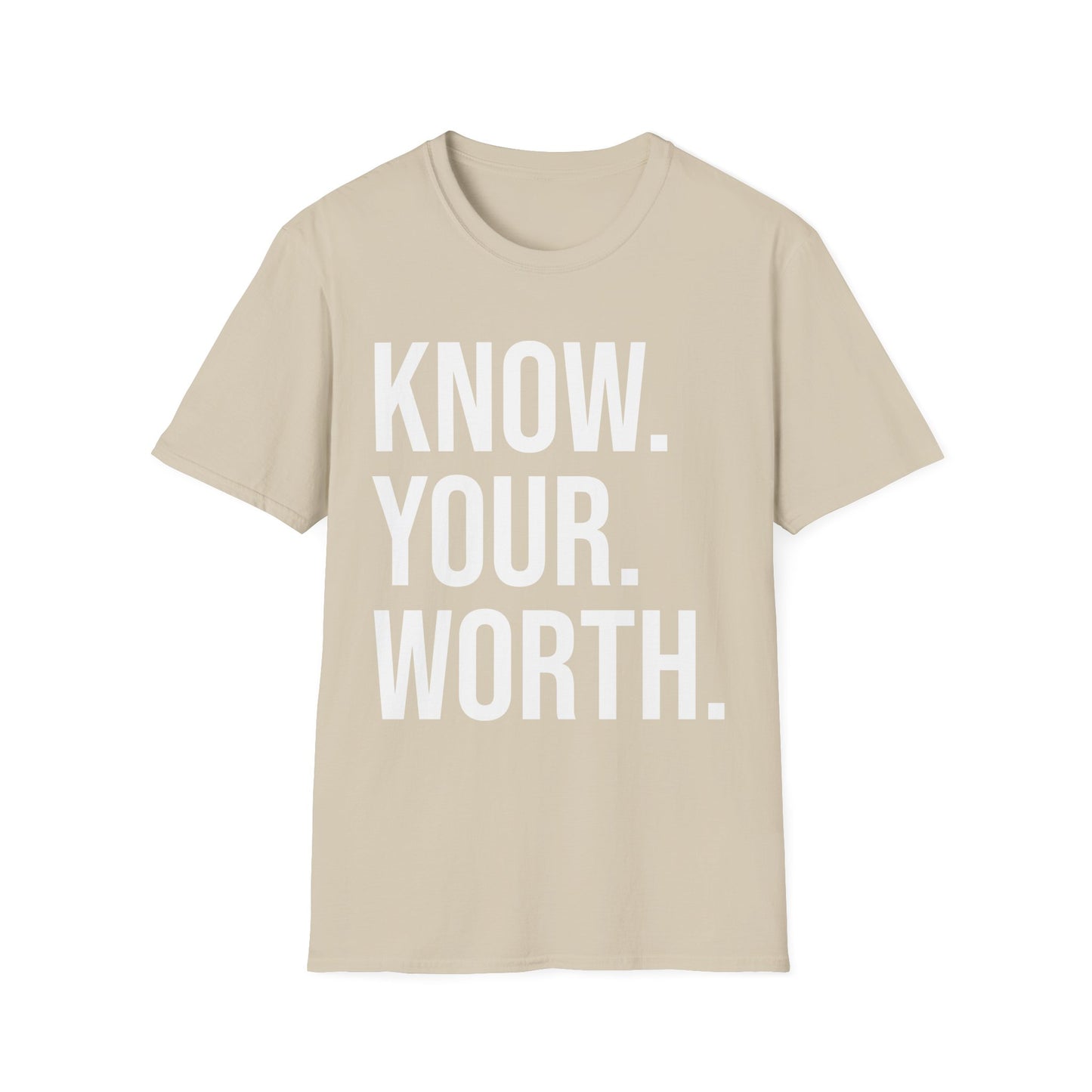 The CLASSIC Know Your Worth Tee! Perfect for Motivation, Self-Care, Gifts, Inspirational Apparel, Everyday Wear